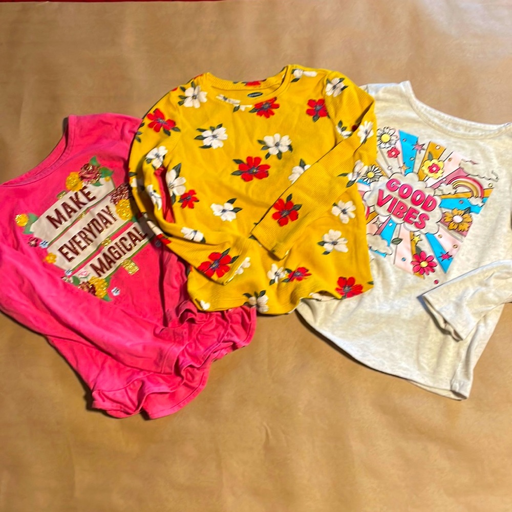 Girls 5t shirt bundle 3 long sleeve shirts